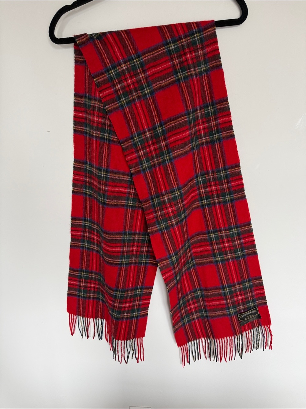 Royal Stewart James Pringle Weavers 100% Wool Tartan Plaid Scarf